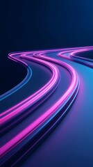 Futuristic Digital Tunnel with Glowing Lights