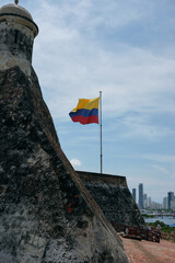 Aerial view of San Felipe de Barajas fort in Cartagena, Colombia