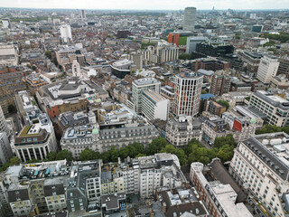 Aerial shot near The Strand London UK