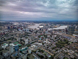 River Thames near Peninsula Square London UK 