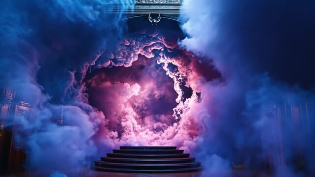 Background podium pink 3d product sky platform display cloud pastel scene render stand.