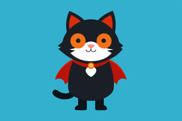 cute cat wearing Halloween costume
