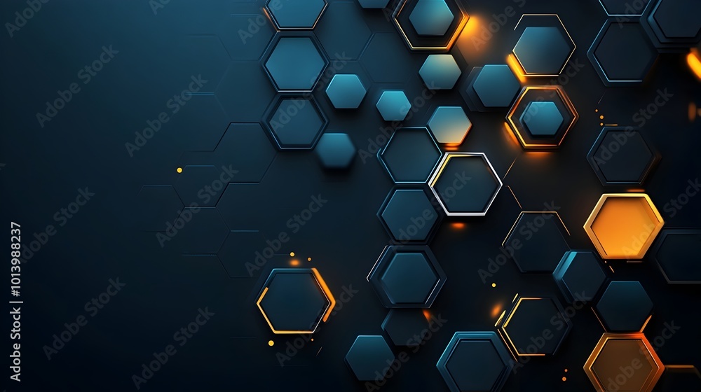 Poster minimalist and clean graphene structure featuring a hexagonal carbon lattice pattern in a flat desig