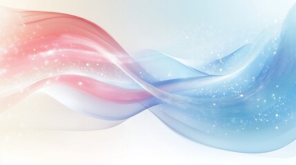 Abstract background featuring blue and white gradients with floating light particles, conveying a sense of calm and health