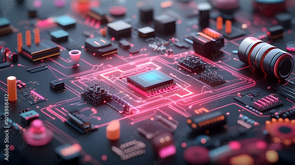 Poster flexible graphene based futuristic circuits with translucent and bendable electronic components for 