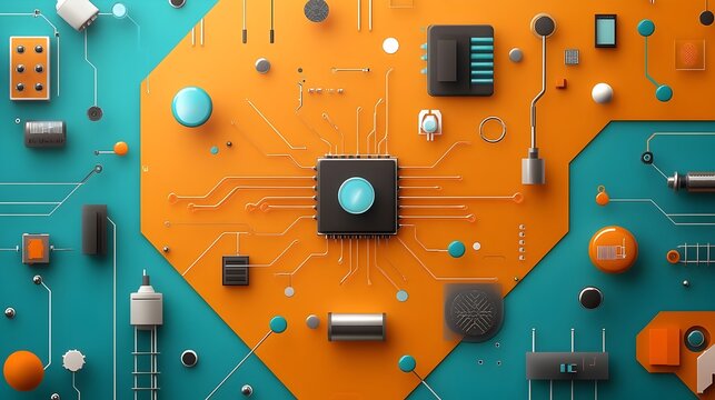 Graphene Innovations for Flexible Electronic Circuits and Designs Futuristic flat showcasing the potential of graphene in advanced energy efficient and sustainable electronics