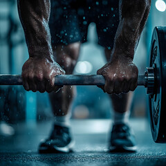Close-Up of Hands Gripping a Barbell During Intense Workout 2048 x 2048 