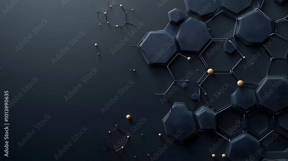 Poster detailed of the molecular structure of graphene showcasing the hexagonal pattern of carbon atoms in 