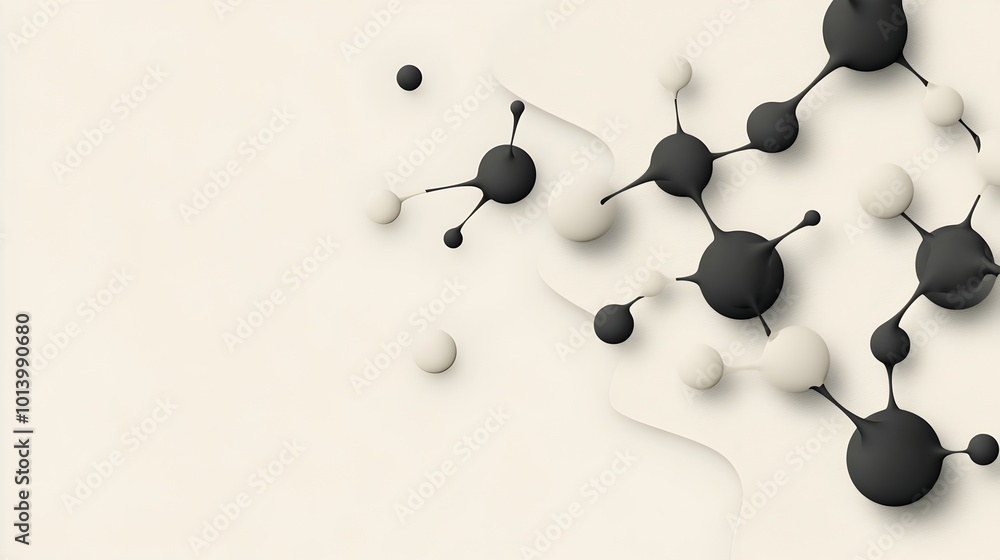 Poster detailed graphene molecular structure in flat minimalist design showcasing the intricate lattice pat