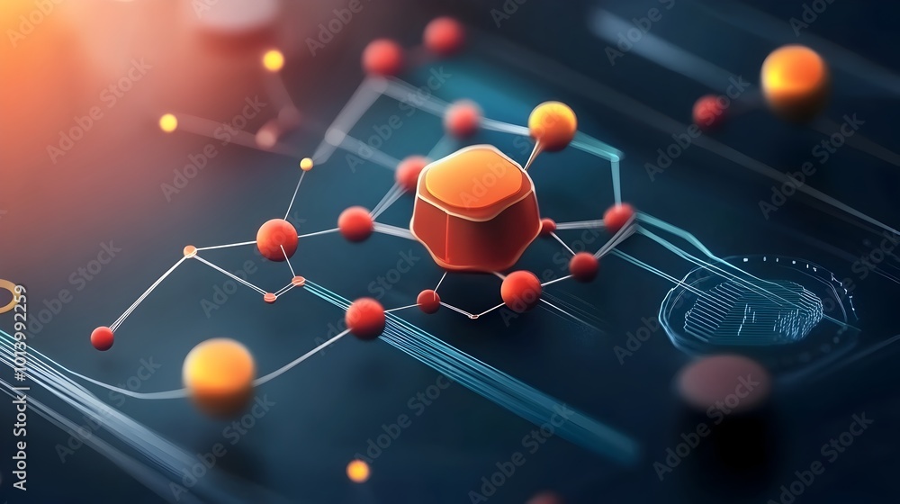 Poster futuristic depicting the efficient flow of electricity through a graphene superconductor network