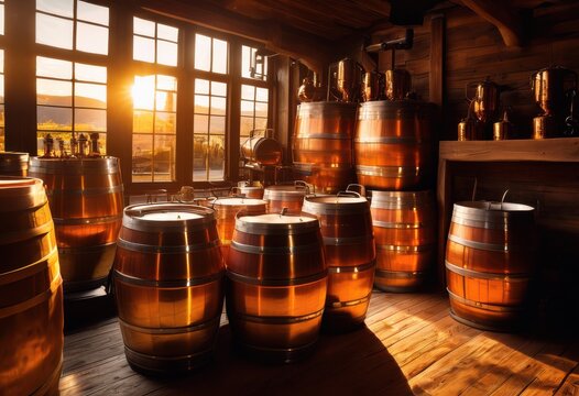 detailed close ups vibrant beer ingredients brewing equipment showcasing craft brewing stunning precision, hops, malt, barley, brewery, grain, yeast