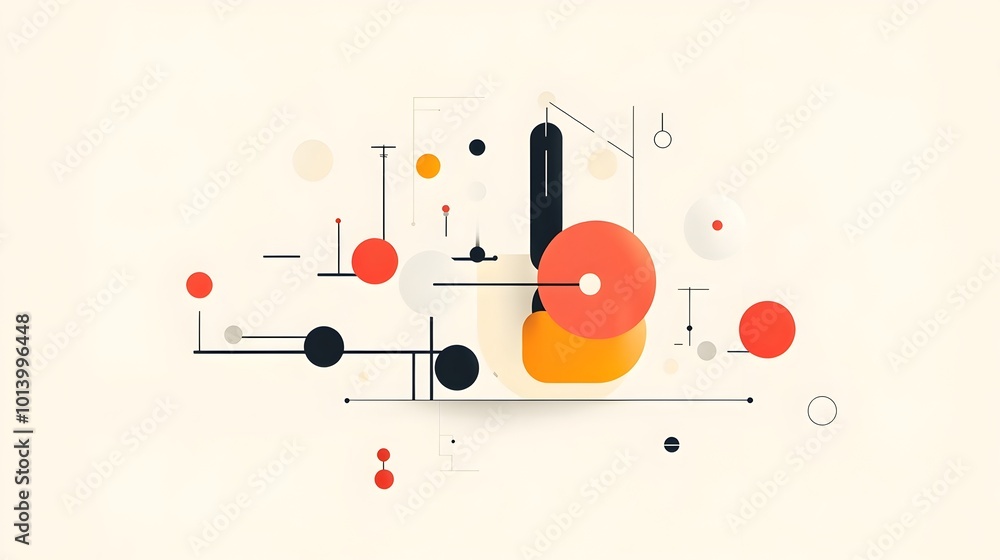 Poster minimalist showcasing the basic structure of the insulin molecule with clean lines and simple geomet