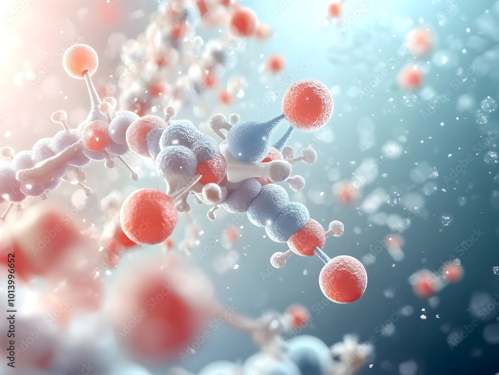 Poster highly detailed and 3d rendering showcasing the intricate three dimensional structure of the insulin