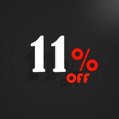 sales of label with white numbers and black background