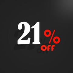 sales of label with white numbers and black background