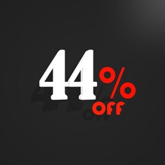 sales of label with white numbers and black background