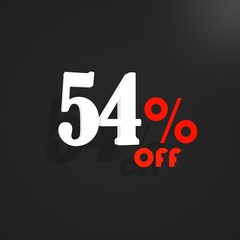 sales of label with white numbers and black background