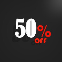 sales of label with white numbers and black background