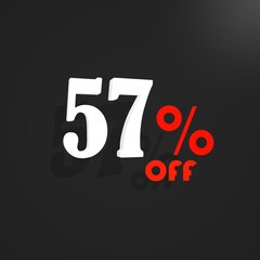 sales of label with white numbers and black background