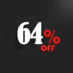 sales of label with white numbers and black background