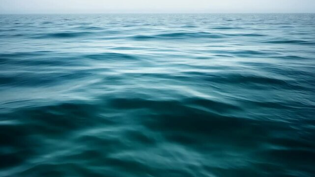 Calm ocean waves under cloudy sky