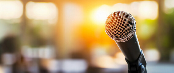 speaker conference microphone. microphone on stage, Public speaking backgrounds