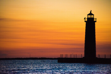 Lighthouse Lake Michigan
