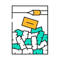 chopped root wasabi line icon vector. chopped root wasabi sign. isolated symbol illustration