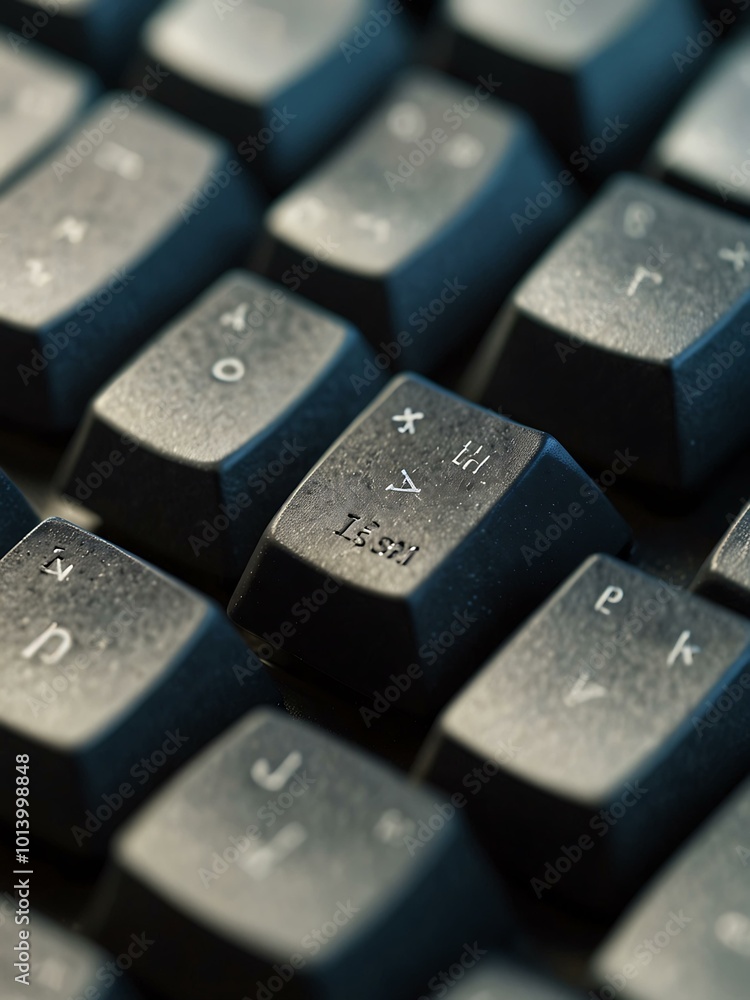 Poster a close-up of a keyboard.