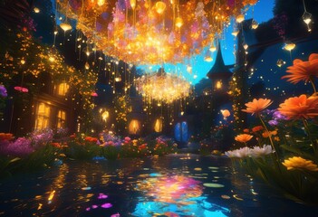 captivating display floating beverages enhanced enchanting visual effects breathtaking colors that mesmerize viewers, smoothies, drinks, vibrancy