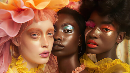Obraz premium A discussion on how diversity in fashion is reshaping industry standards and promoting inclusivity in beauty and style.