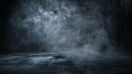 Scary grunge background featuring a dark smokefilled wall Creates a haunting and eerie atmosphere ideal for horrorthemed designs