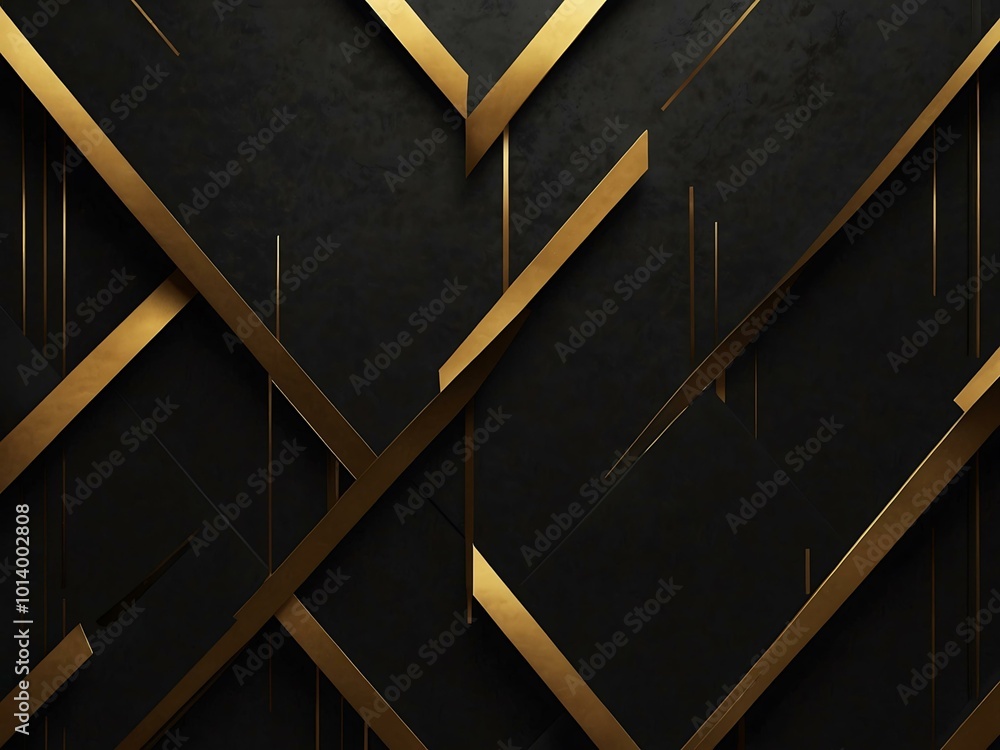 Aufkleber a dark background intersected by diagonal gold lines, adding depth.