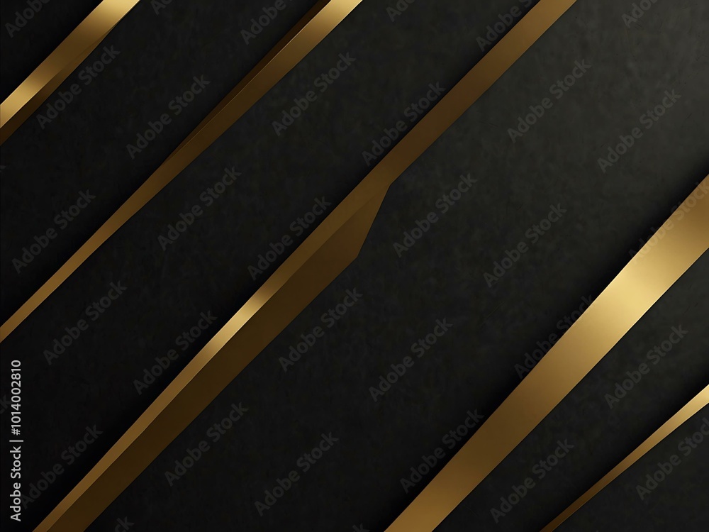 Poster a dark background intersected by diagonal gold lines, adding depth.