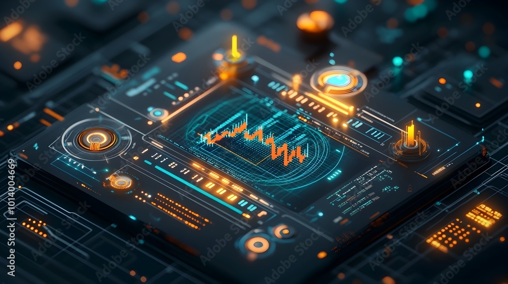 Poster sleek and minimalist digital representation of a exchange chart displaying candlestick data