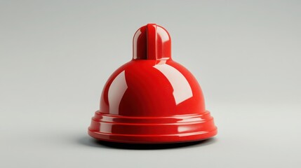 Fototapeta premium Create a 3D icon of a red emergency bell, symbolizing urgent alerts or notifications in rescue or security situations