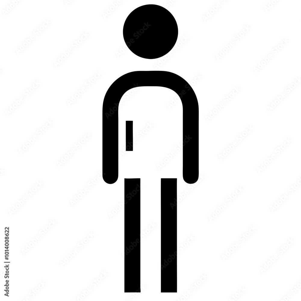 Poster minimalist human figure icon for website and mobile app interfaces