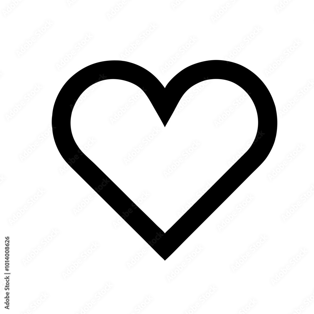 Poster simple heart icon representing favorites for website and mobile app interfaces