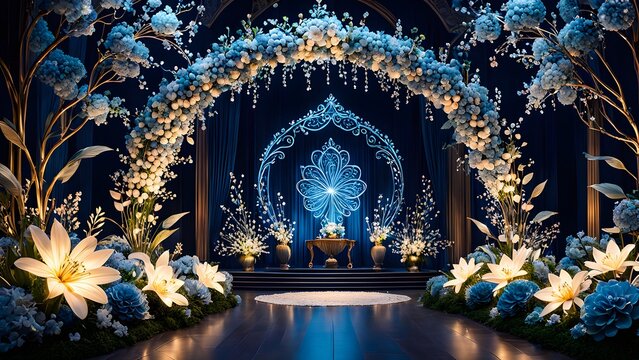 Wedding decorations with flowers