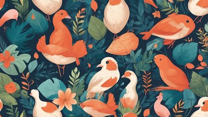 Allover digital seamless pattren design