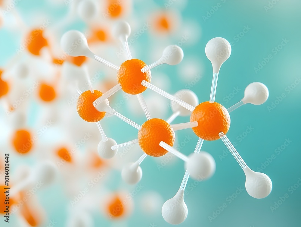 Poster detailed macro photograph capturing the intricate texture and structural details of a physical model
