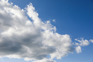 Picturesque view of blue sky with fluffy clouds