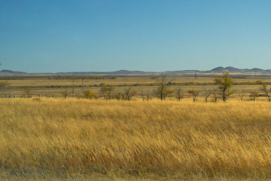 Karagandy landscape between Sary-Arka Airport and Karaganda