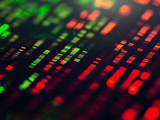Market Pulse: Zoomed-In View of a Stock Market Heatmap Highlighting Activity