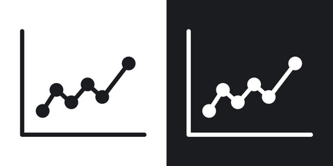 Line chart vector flat icon set.eps