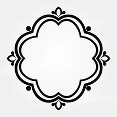 Decorative frames design vector black and white