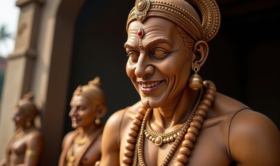 Handcrafted Ravan Effigy Being Assembled by Artisans for Dussehra Festival Burning