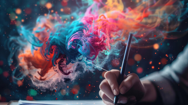 A visual of someone writing down a solution that came to them in a dream, emphasizing the practicality of dream insights.