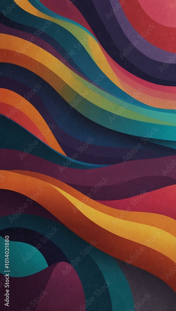 Poster abstract background of fluid geometric shapes; a versatile vector.