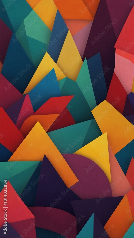 Aufkleber abstract colorful background with various shapes.